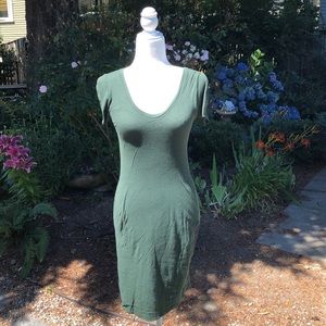 Dark green T-shirt Dress